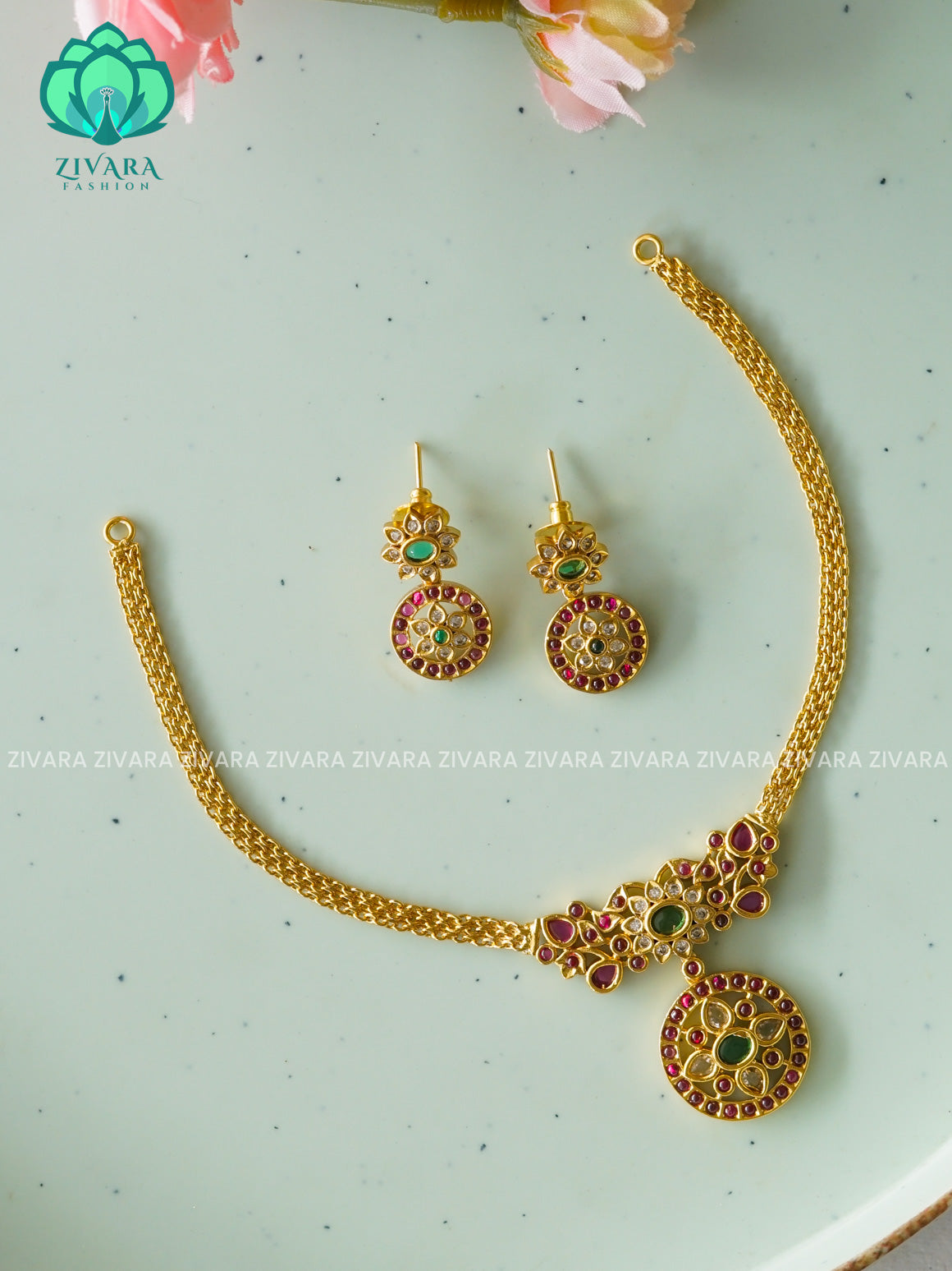 Kids friendly COIN  -TRADITIONAL CHOKER COLLECTION WITH EARRINGS- LATEST JEWELLERY COLLECTION
