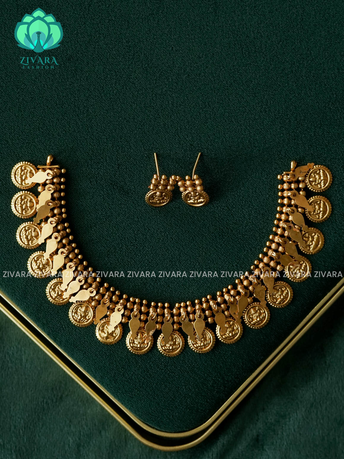 ANANYA SERIES - Temple Coin and mullai mottu Traditional south indian premium neckwear - Zivara Fashion- latest jewellery design