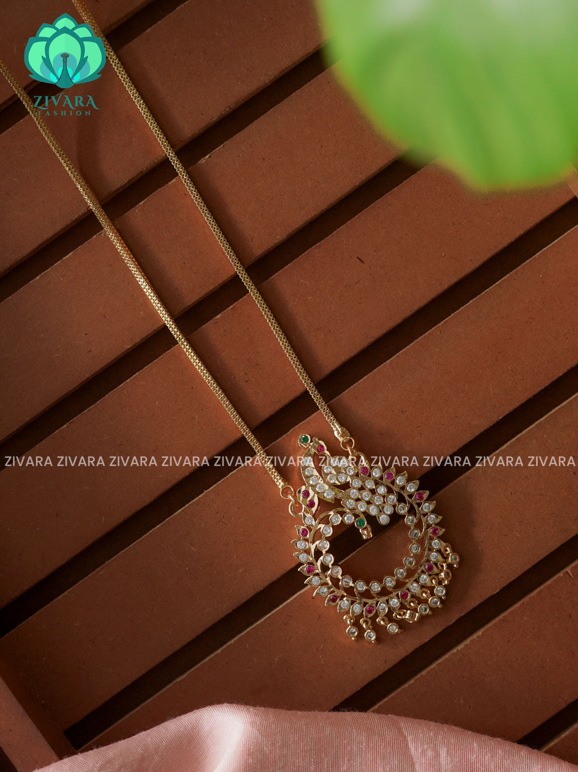 24" MICROGOLD POLISH  DOLLAR  with premium gold polish CHAIN -Traditional south indian premium neckwear with earrings- Zivara Fashion- latest jewellery design