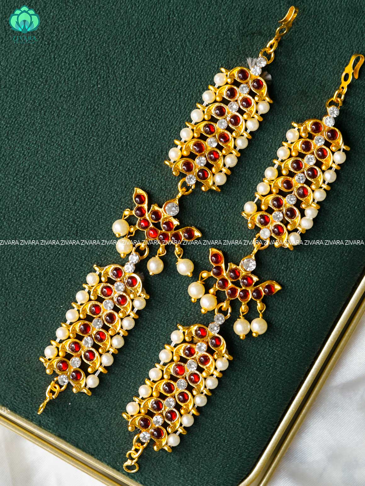 RED GREEN AND WHITE - ANU -MAATAL- latest kemp dance jewellery collection