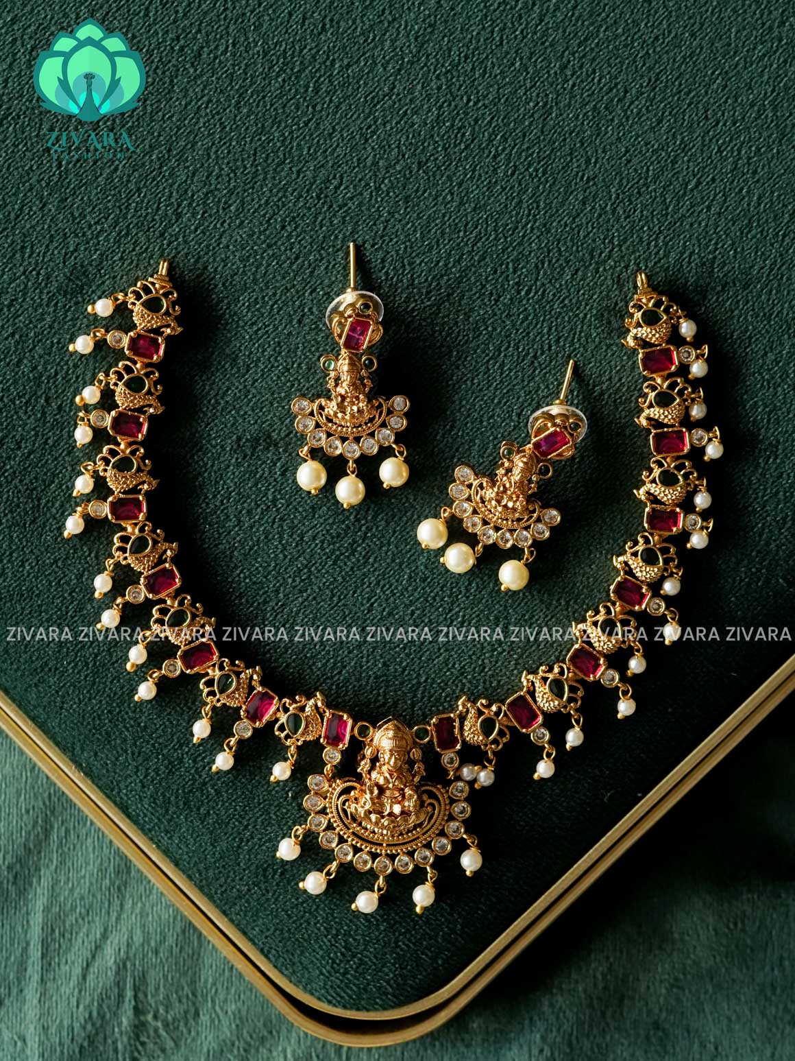 Akshayam- bridal temple neckwear -Traditional south indian premium neckwear - Zivara Fashion- latest jewellery design