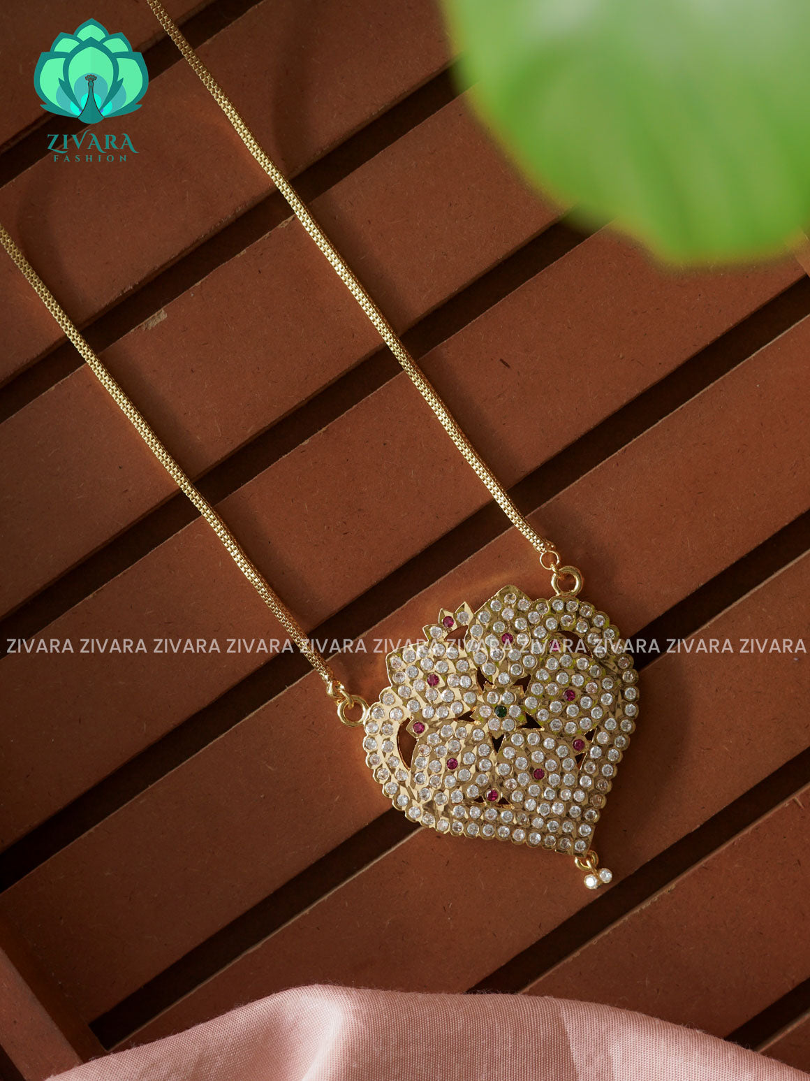 24" MICROGOLD POLISH  DOLLAR  with premium gold polish CHAIN -Traditional south indian premium neckwear with earrings- Zivara Fashion- latest jewellery design