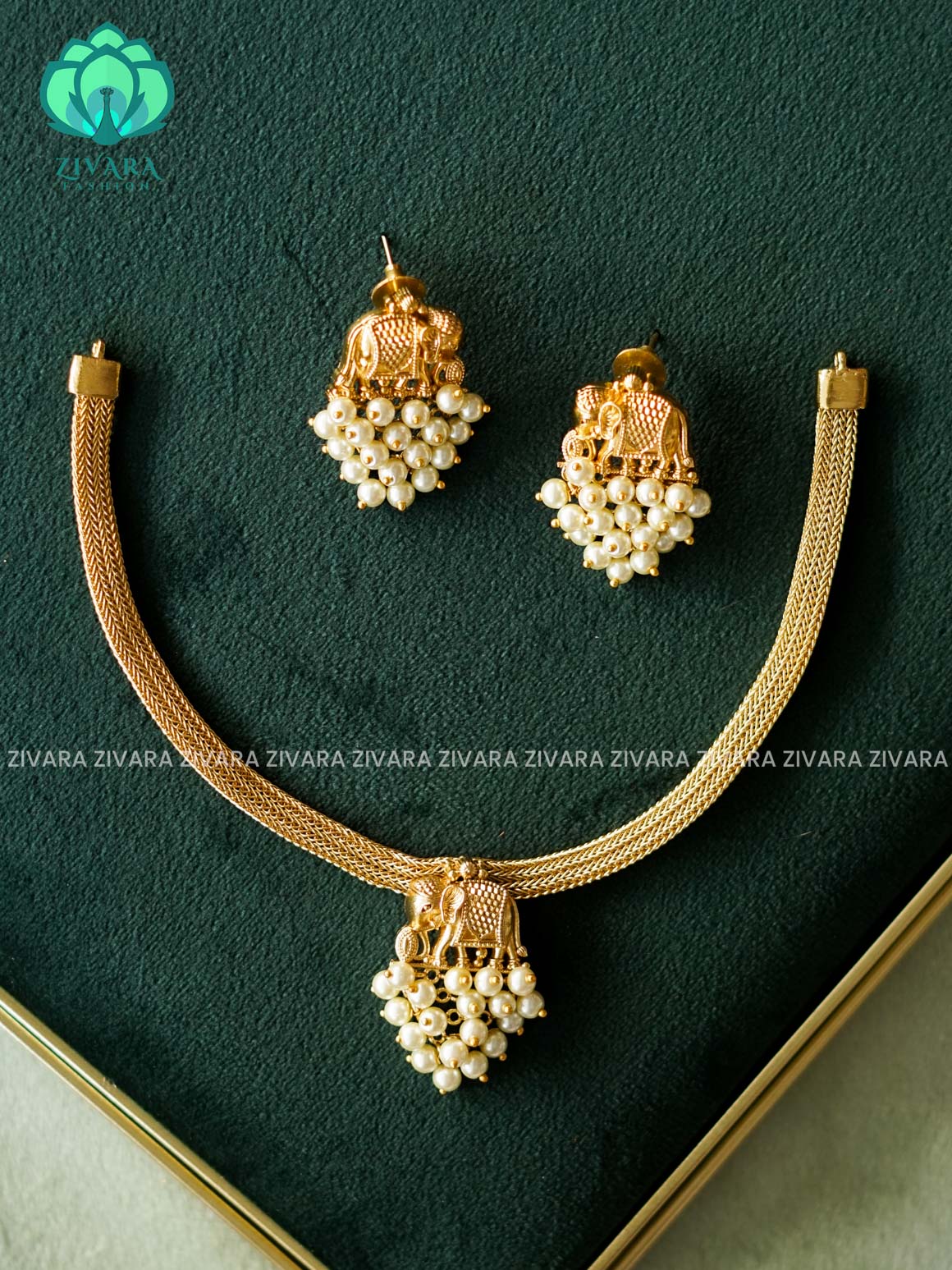 ELEPHANT FLEXIBLE CHAIN  - Traditional south indian premium neckwear - Zivara Fashion- latest jewellery design.