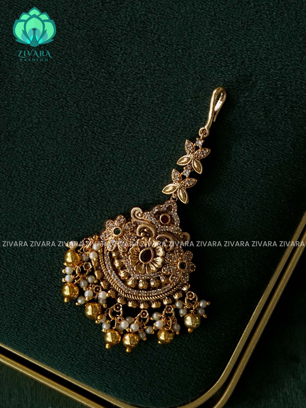 FLOWER TIKKA -  bridal head accessory- latest bridal collection - Zivara fashion