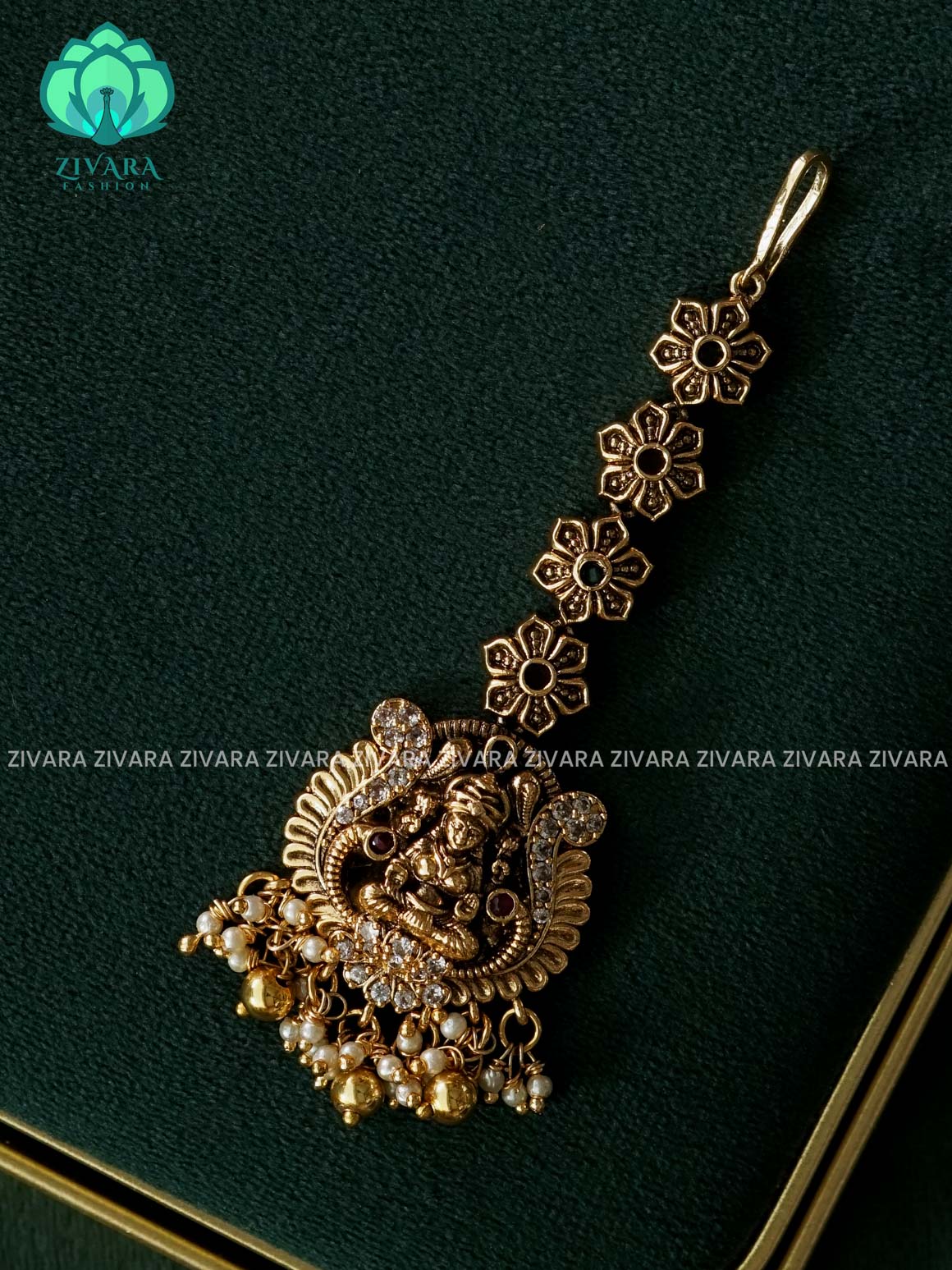 FLOWER TEMPLE  TIKKA/CHUTTI -  bridal head accessory- latest bridal collection - Zivara fashion