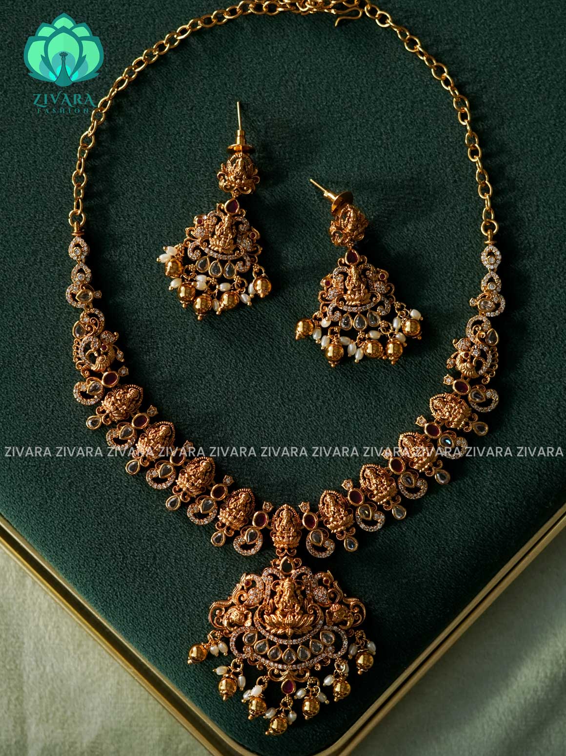 LAKSHMI VINTAGE FINISH  - Traditional south indian premium neckwear without earrings- Zivara Fashion- latest jewellery design