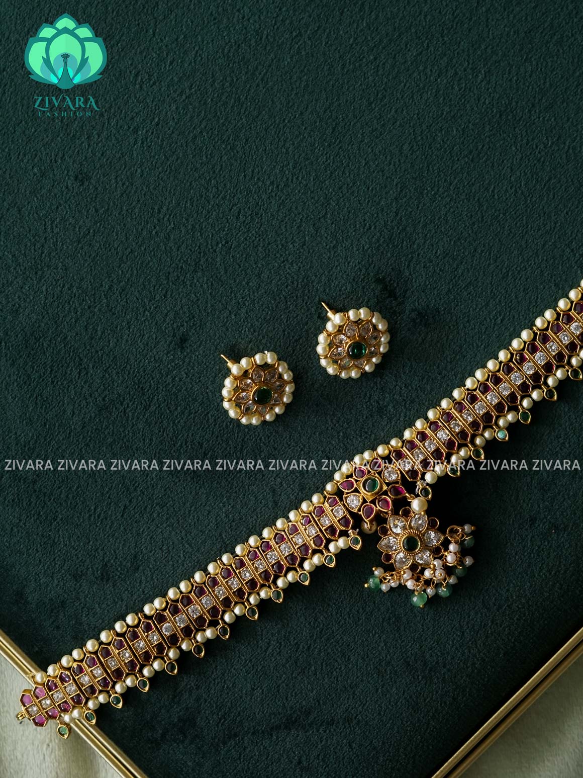 Trending REAL KEMP SIMPLE CHOKER - Premium finish- Zivara Fashion