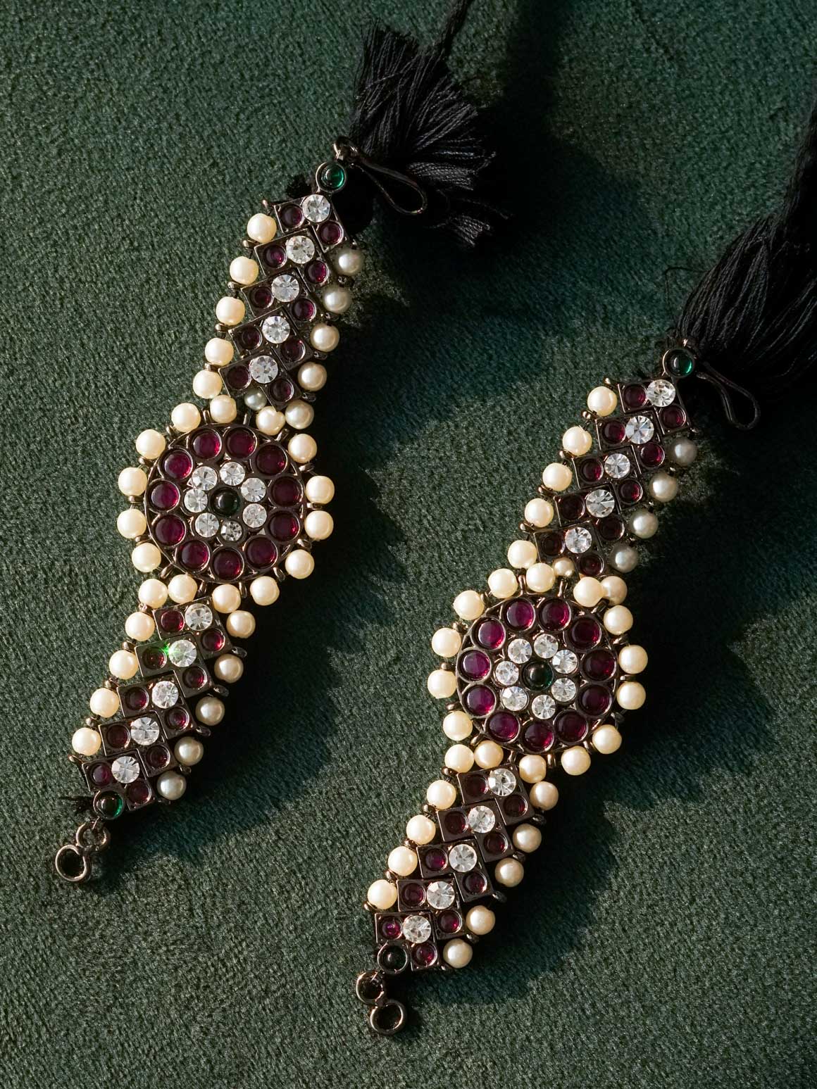 MATHANGI- MAATAL- REAL KEMP BHARATHANATYAM DANCE PREMIUM JEWELLERY (PREORDER WITH 3 TO 10 DAYS DISPATCH TIME)