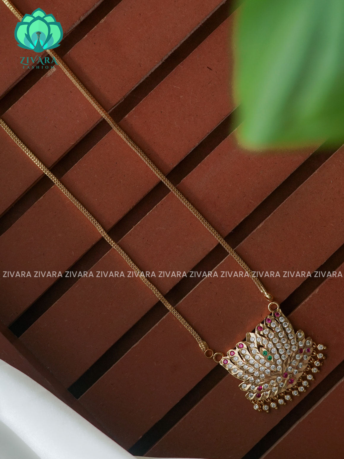 24" MICROGOLD POLISH IMPON DOLLAR  with premium gold polish CHAIN -Traditional south indian premium neckwear without earrings- Zivara Fashion- latest jewellery design