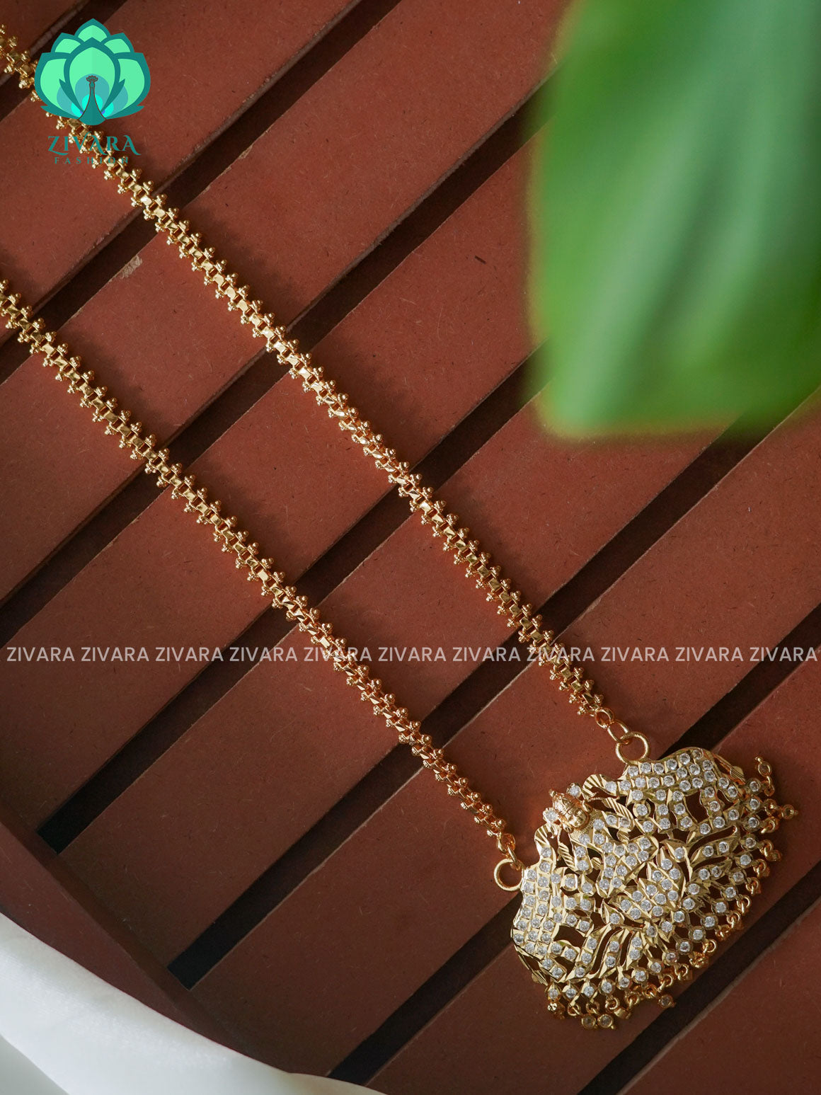 24" MICROGOLD POLISH IMPON DOLLAR  with premium gold polish CHAIN -Traditional south indian premium neckwear without earrings- Zivara Fashion- latest jewellery design