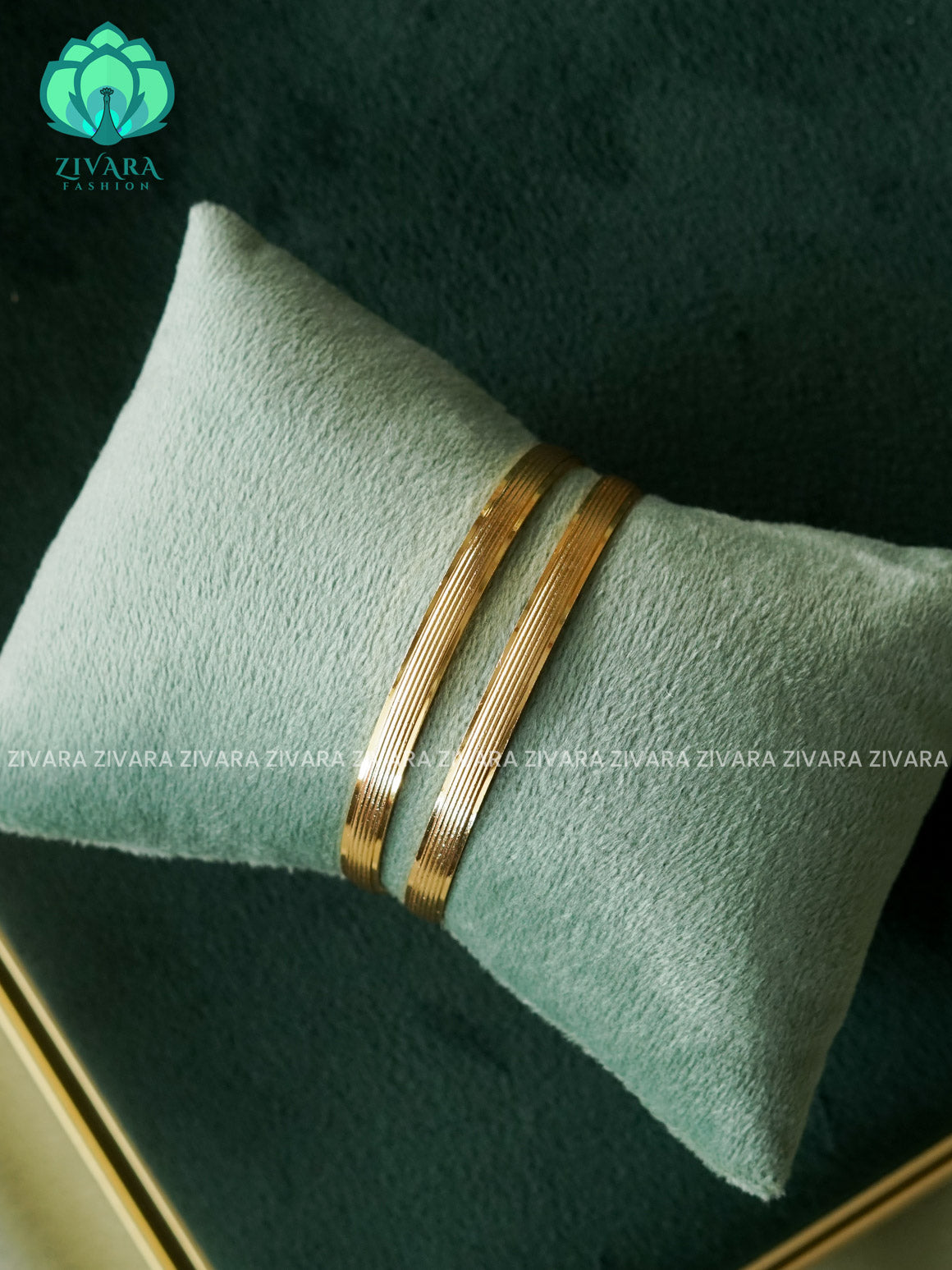 2 piece gold polish bangles  - Premium quality daily use bangles - Zivara fashion