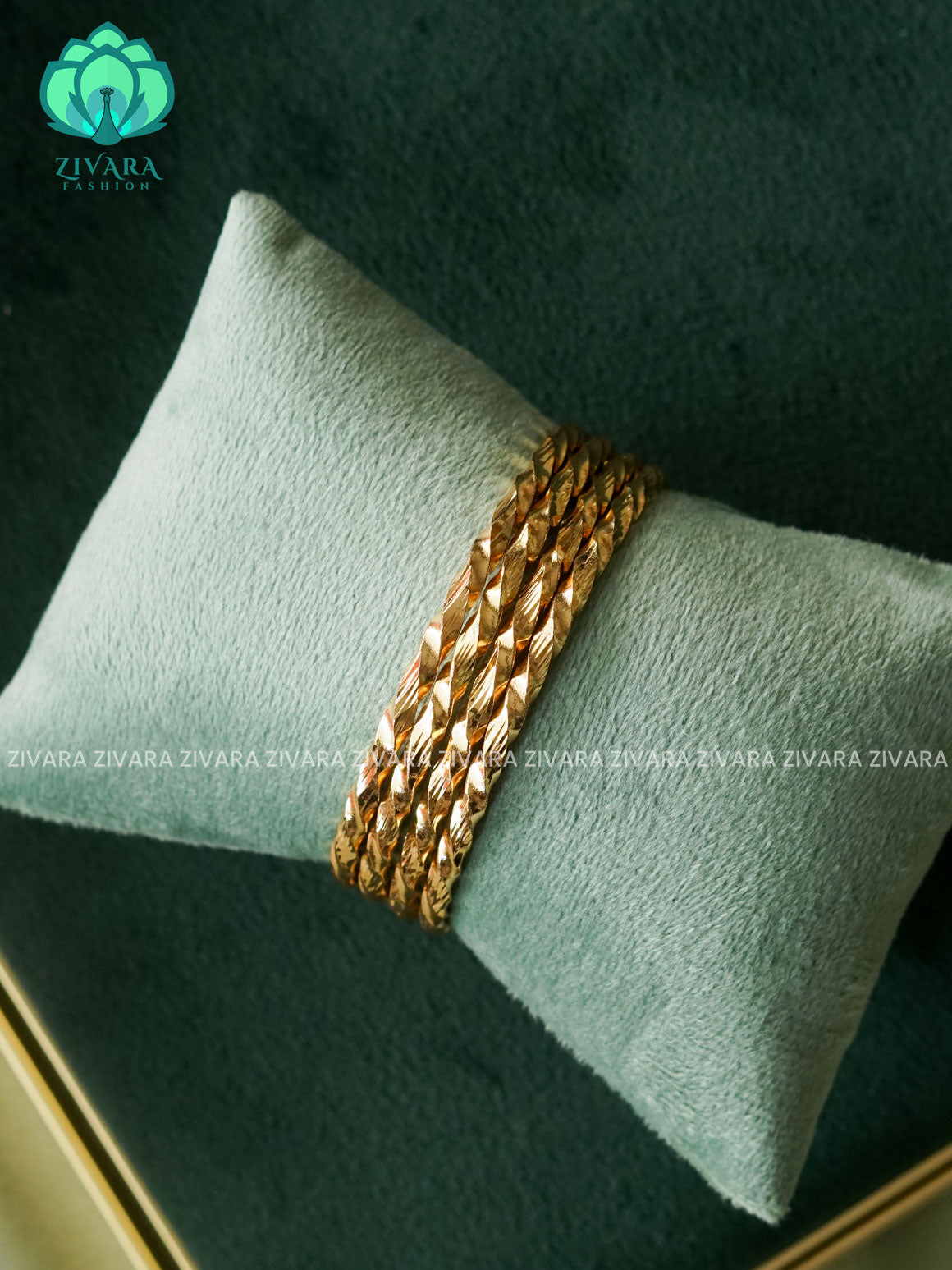 4 piece gold polish bangles  - Premium quality daily use bangles - Zivara fashion