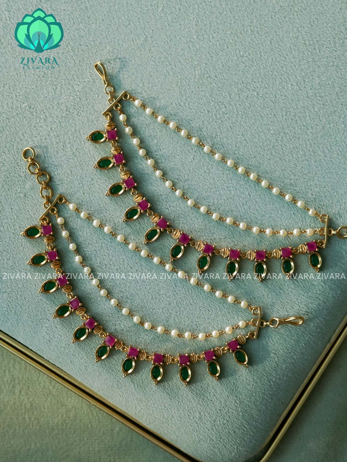 PALAKKAD MATTE FINISH  earchains/maatals- bridal accessory- zivara fashion-latest jewellery collection