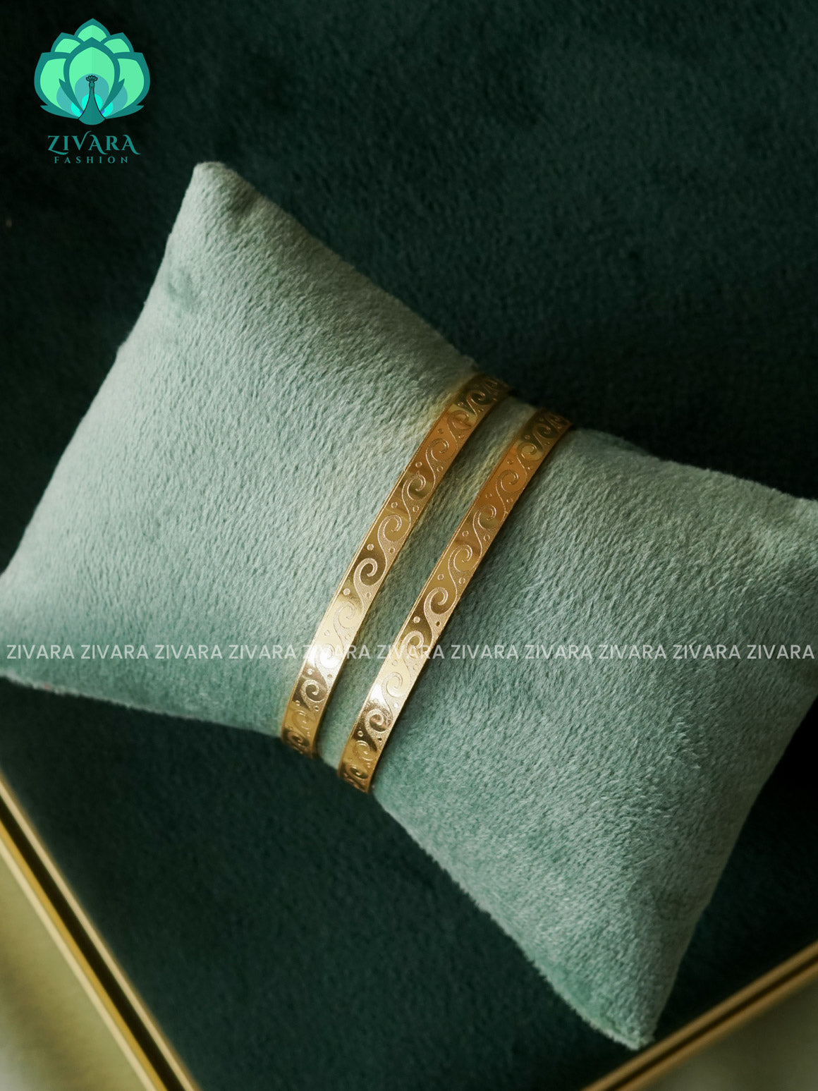2 piece gold polish bangles  - Premium quality daily use bangles - Zivara fashion