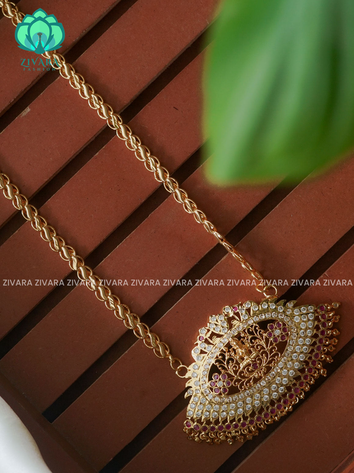 24" MICROGOLD POLISH IMPON DOLLAR  with premium gold polish CHAIN -Traditional south indian premium neckwear without earrings- Zivara Fashion- latest jewellery design