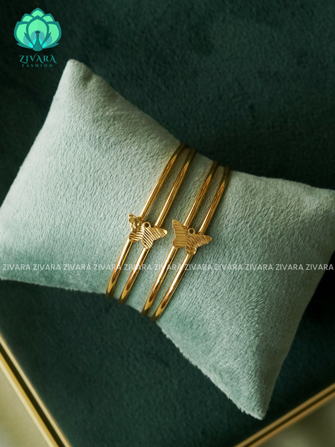 2 piece gold polish bangles  - Premium quality daily use bangles - Zivara fashion