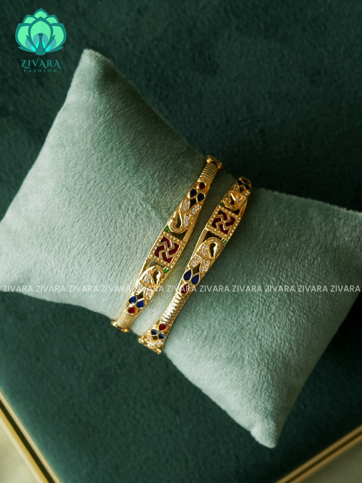 2 piece gold polish bangles  - Premium quality daily use bangles - Zivara fashion