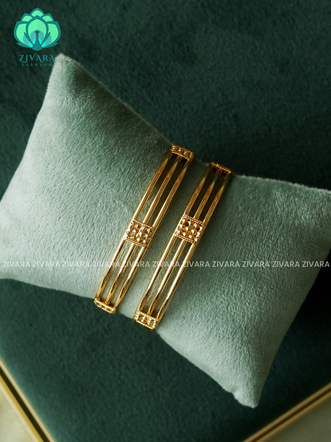2 piece gold polish bangles  - Premium quality daily use bangles - Zivara fashion