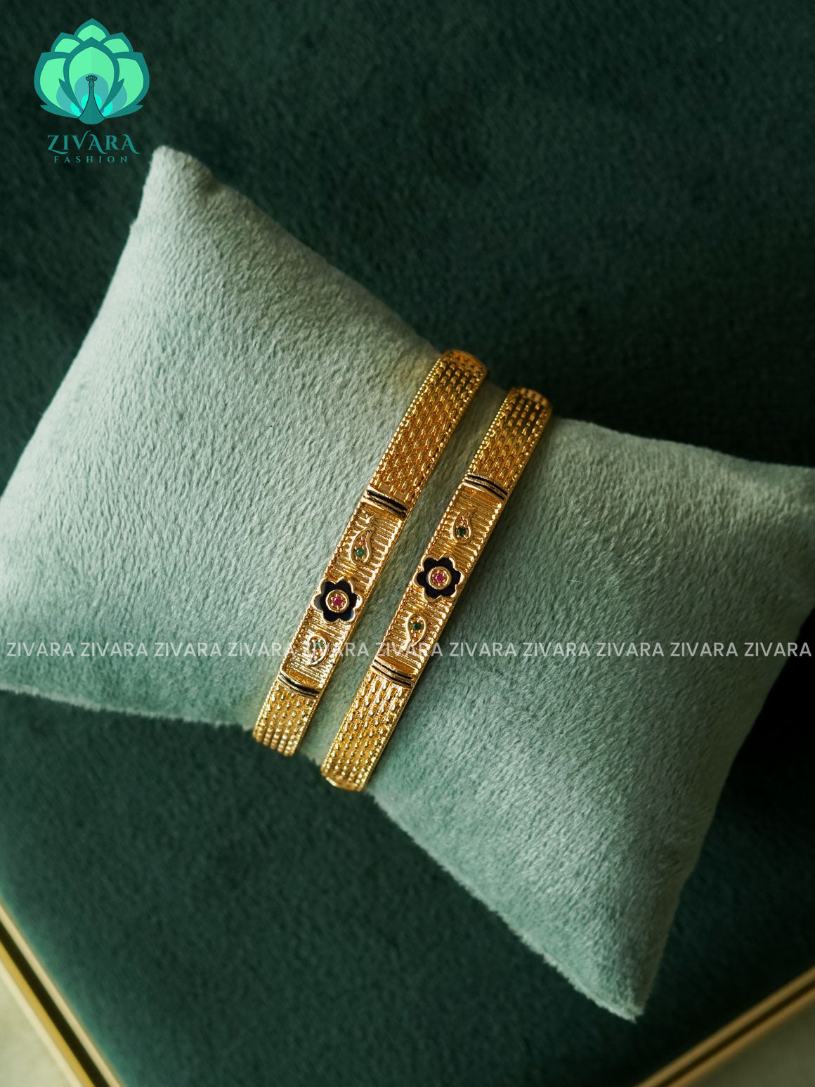 2 piece gold polish bangles  - Premium quality daily use bangles - Zivara fashion