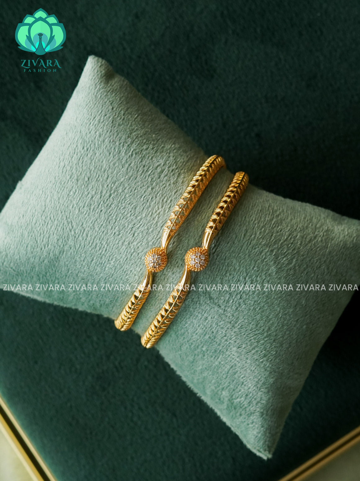 2 piece gold polish bangles  - Premium quality daily use bangles - Zivara fashion