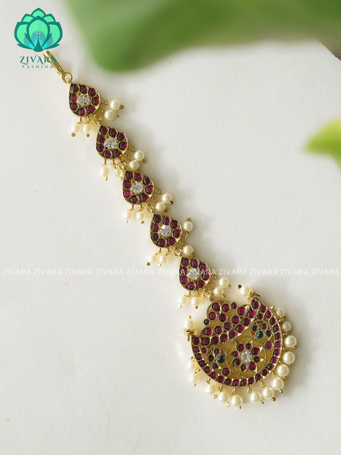 MATHANGI- CHUTTI- REAL KEMP BHARATHANATYAM DANCE PREMIUM JEWELLERY (PREORDER WITH 3 TO 10 DAYS DISPATCH TIME)