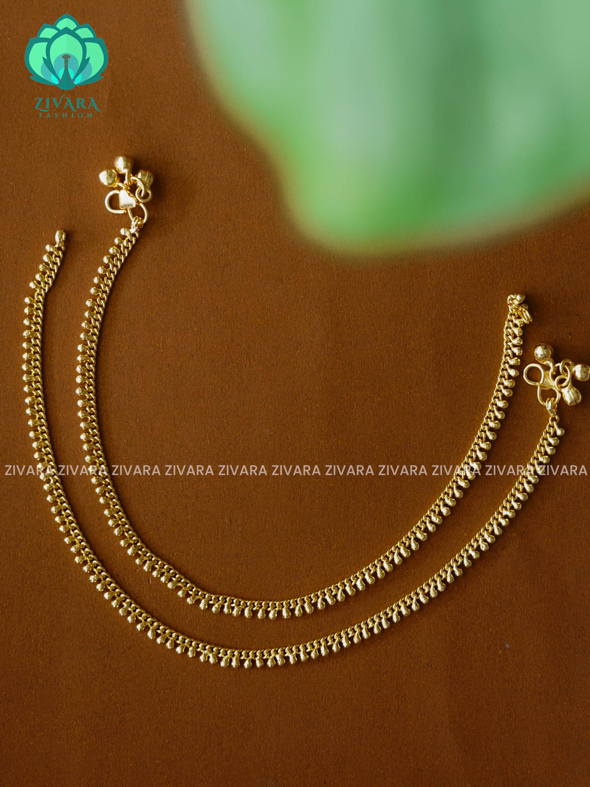 Trending PLAIN GOLD DAILY  wear anklets (10.5 inch approx )for women- latest jewellery- ZIVARA FASHION