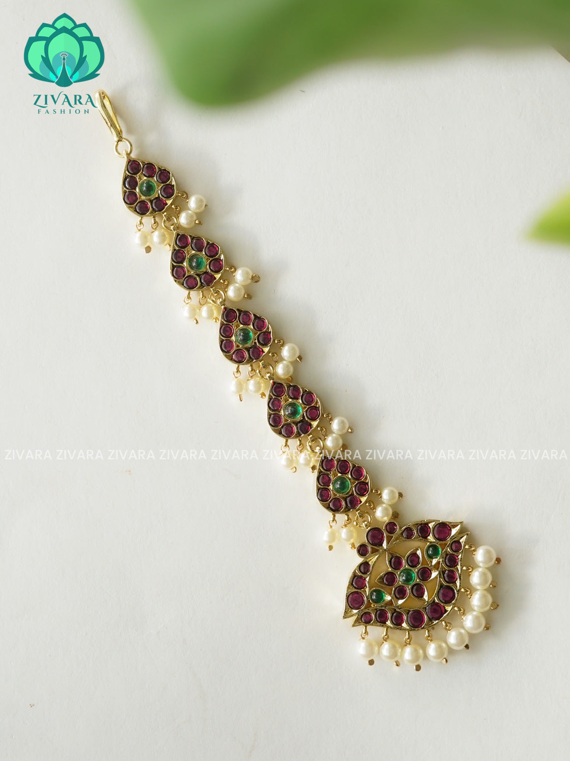 MATHANGI- CHUTTI- REAL KEMP BHARATHANATYAM DANCE PREMIUM JEWELLERY (PREORDER WITH 3 TO 10 DAYS DISPATCH TIME)