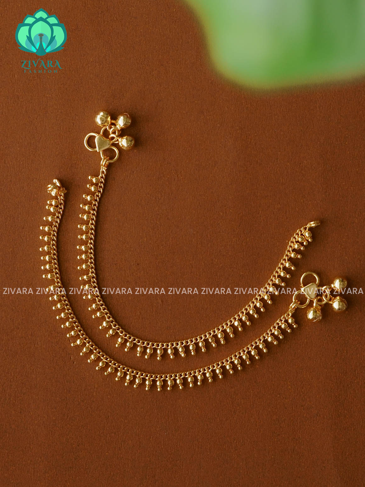 EXCLUSIVE PLAIN GOLD DAILY  wear anklets (6 inch approx )for kids- latest jewellery- ZIVARA FASHION