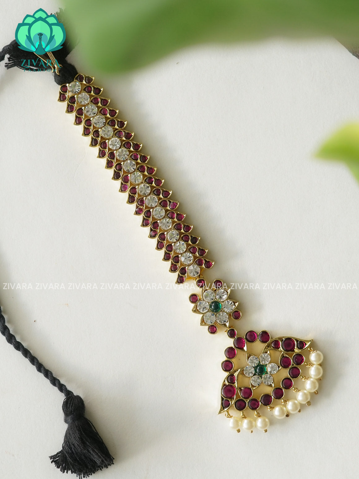 MATHANGI- CHUTTI- REAL KEMP BHARATHANATYAM DANCE PREMIUM JEWELLERY (PREORDER WITH 3 TO 10 DAYS DISPATCH TIME)