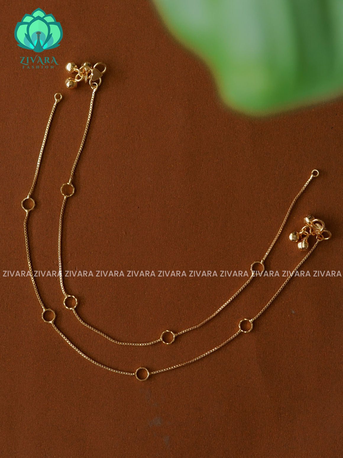 Trending PLAIN GOLD DAILY  wear anklets (10.5 inch approx )for women- latest jewellery- ZIVARA FASHION