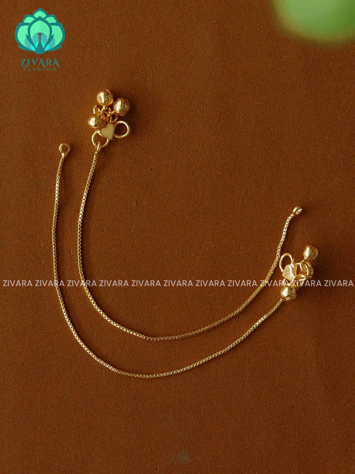 EXCLUSIVE PLAIN GOLD DAILY  wear anklets (6 inch approx )for kids- latest jewellery- ZIVARA FASHION