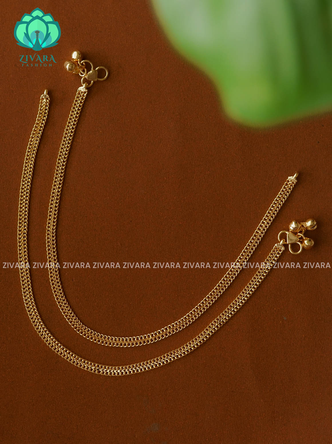 Trending PLAIN GOLD DAILY  wear anklets (10.5 inch approx )for women- latest jewellery- ZIVARA FASHION