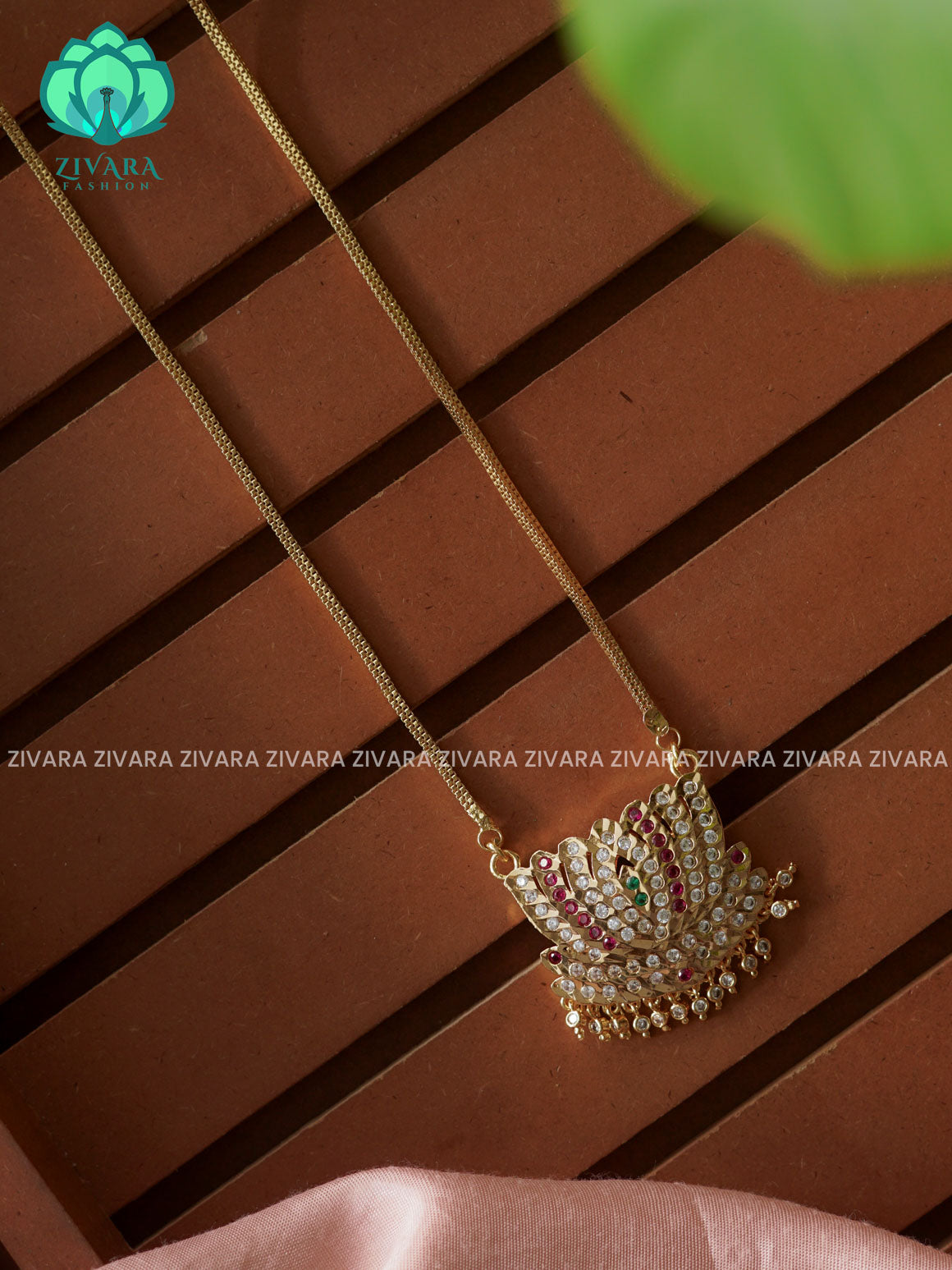 24" MICROGOLD POLISH  DOLLAR  with premium gold polish CHAIN -Traditional south indian premium neckwear with earrings- Zivara Fashion- latest jewellery design