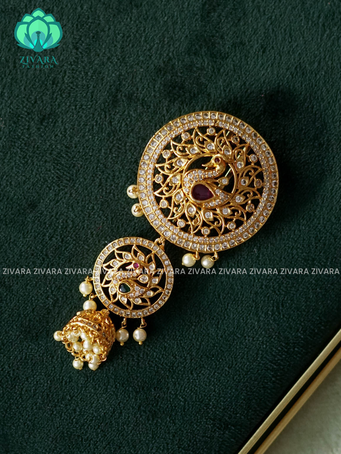 PEACOCK JADABILLAI  - TRADITIONAL HAIR ACCESSORIES - ZIVARA FASHION
