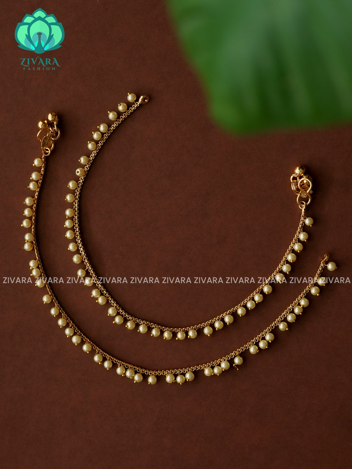 Trending PEARL DAILY  wear anklets (10.5 inch approx )for women- latest jewellery- ZIVARA FASHION