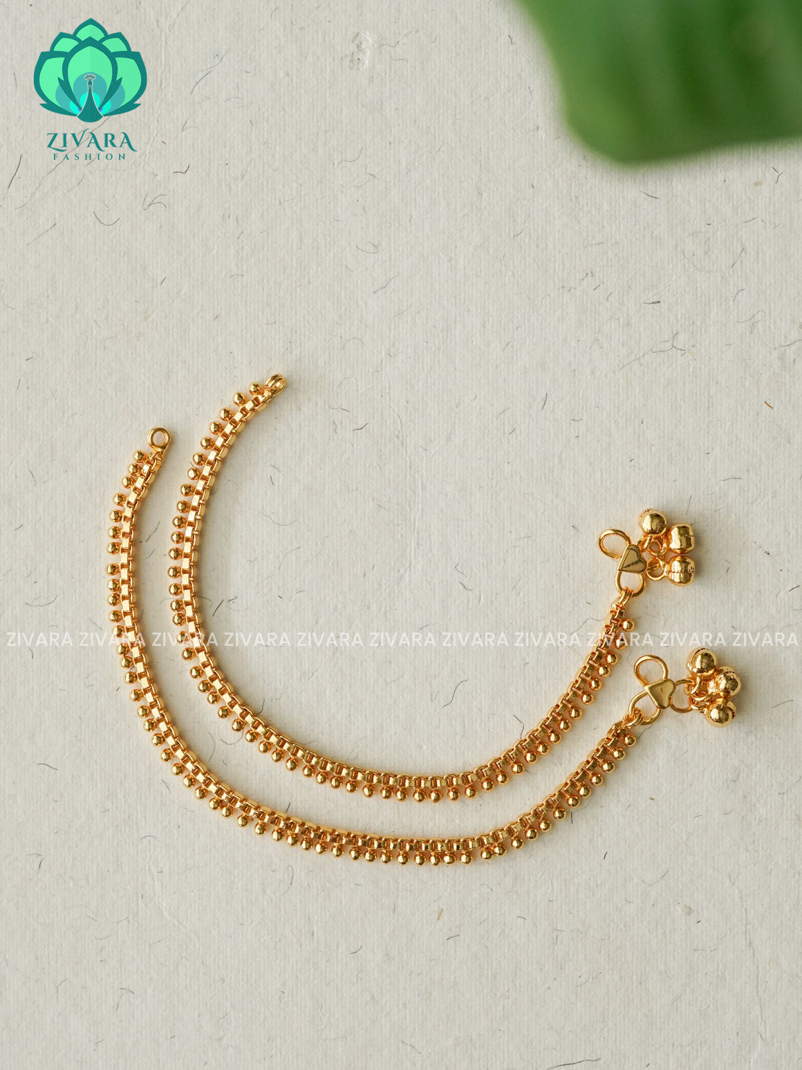 EXCLUSIVE PLAIN GOLD DAILY  wear anklets (6.5 inch approx )for kids- latest jewellery- ZIVARA FASHION