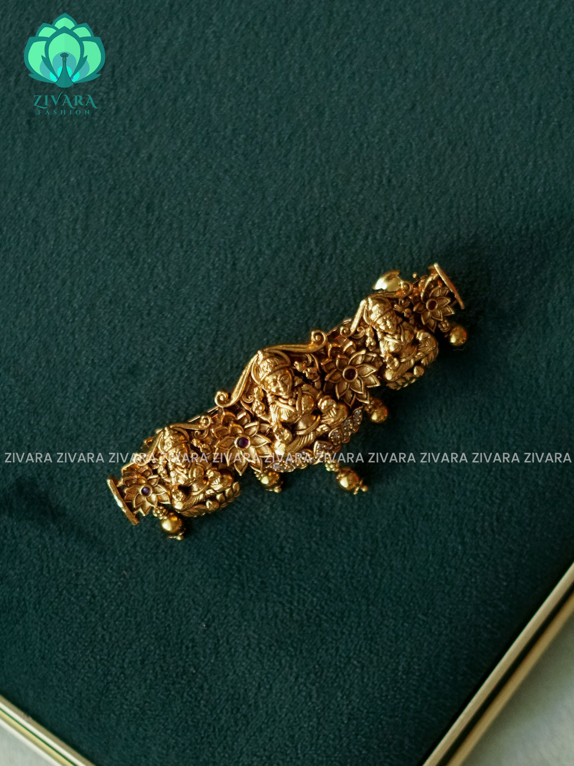 NO STONE TEMPLE MATTE POLISH  HAIRCLIPS WITH HANGINGS   - TRADITIONAL HAIR ACCESSORIES - ZIVARA FASHION