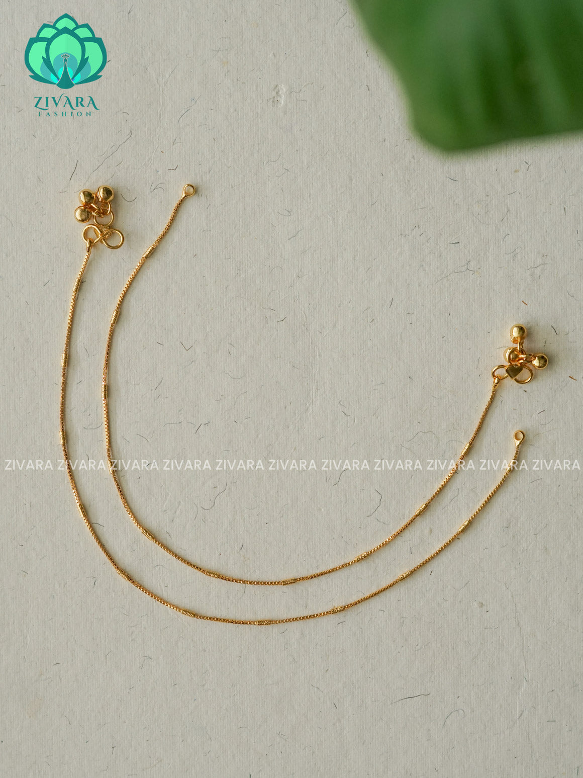 Trending PLAIN GOLD DAILY  wear anklets (10.5 inch approx )for women- latest jewellery- ZIVARA FASHION