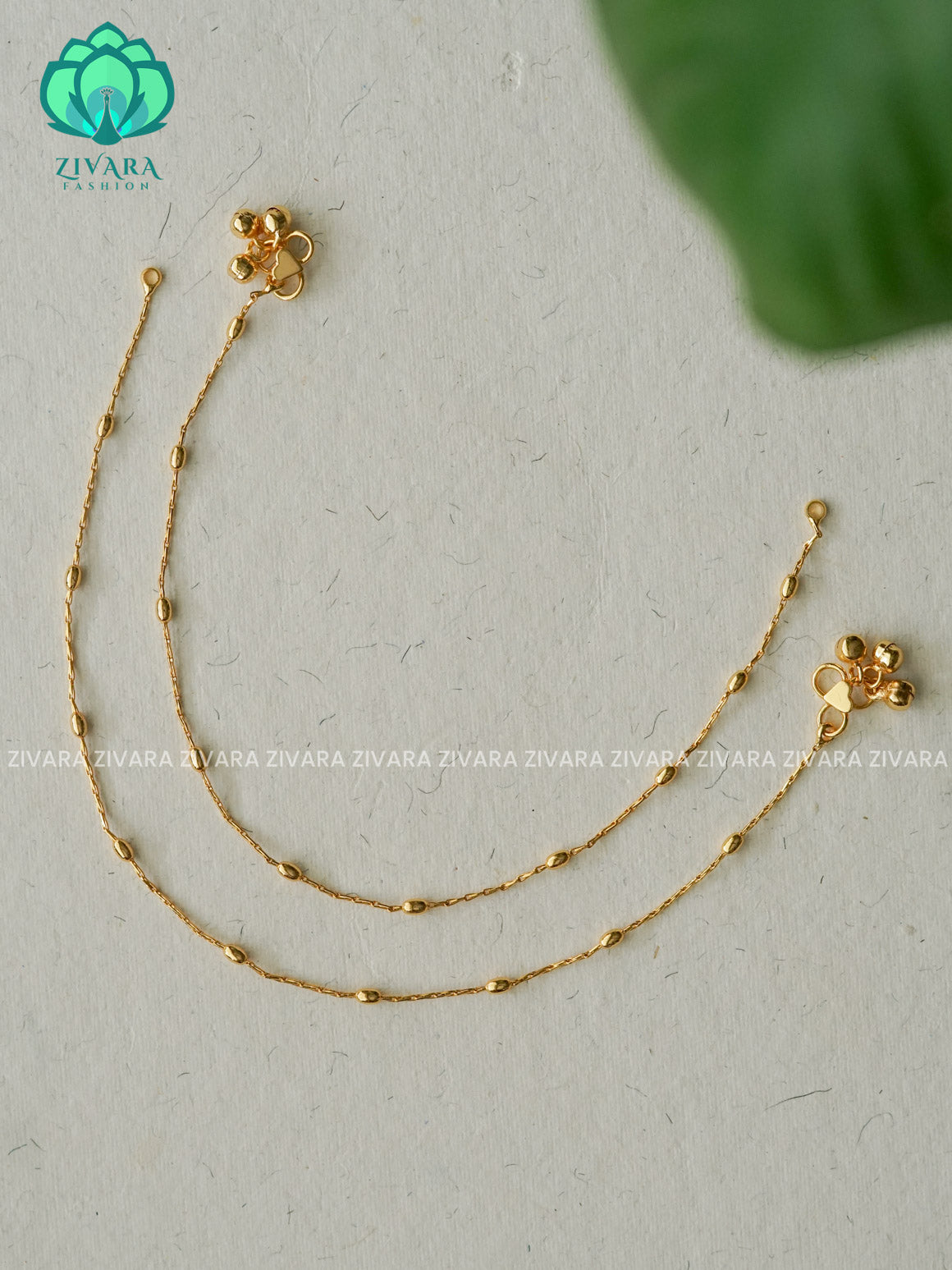 Trending PLAIN GOLD DAILY  wear anklets (10.5 inch approx )for women- latest jewellery- ZIVARA FASHION