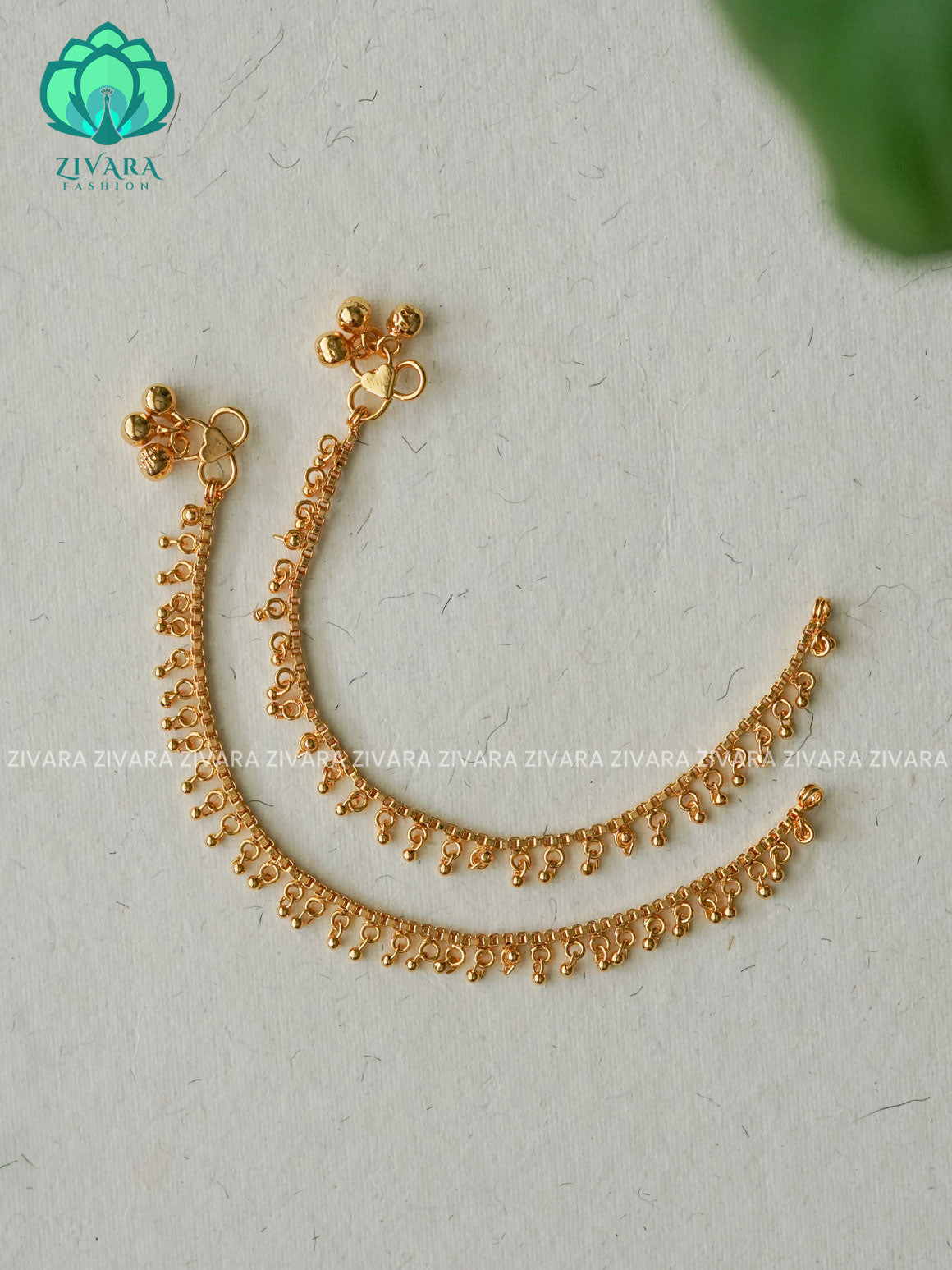 EXCLUSIVE PLAIN GOLD DAILY  wear anklets (6.5 inch approx )for kids- latest jewellery- ZIVARA FASHION