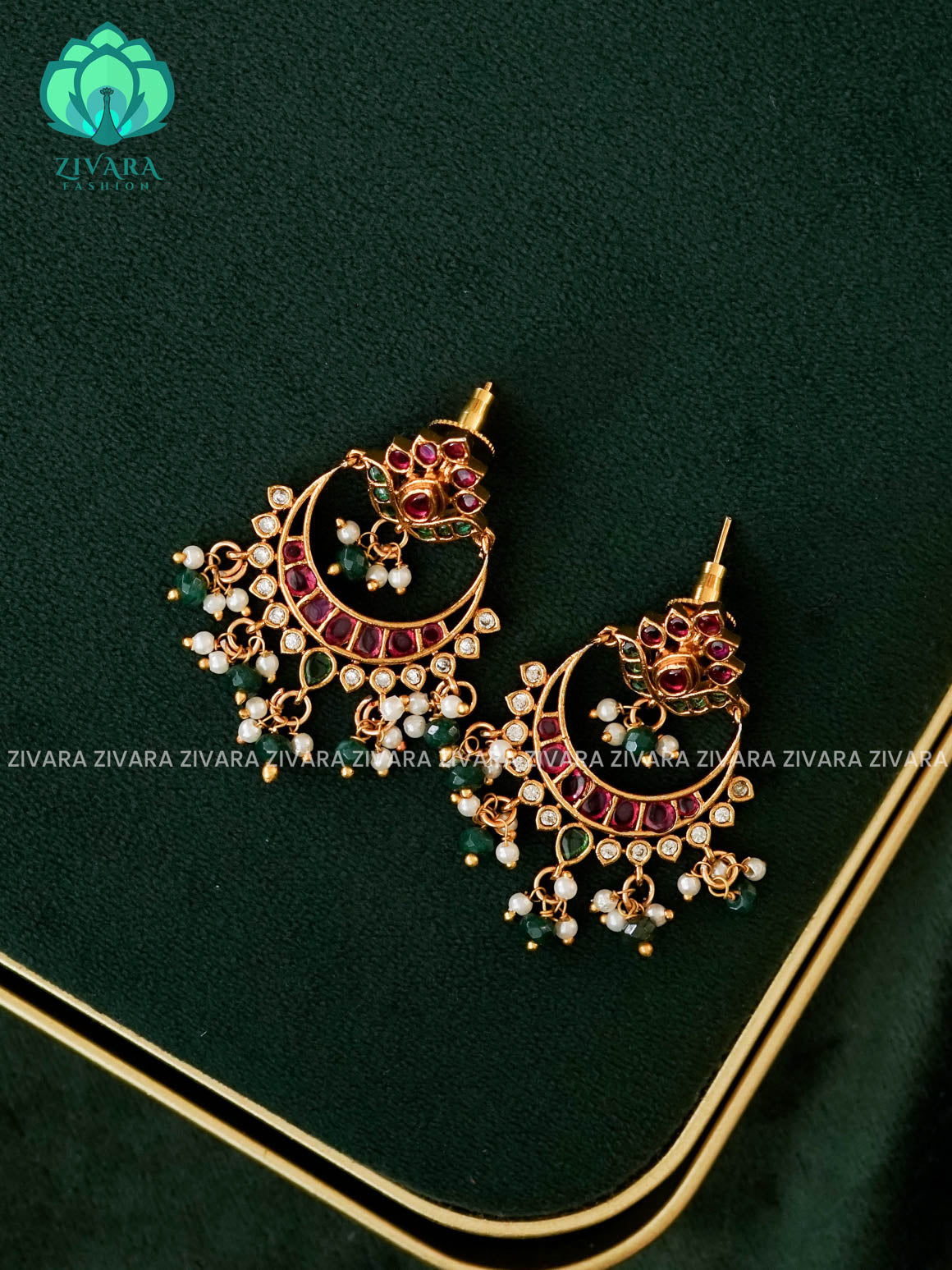DIYA -  REAL KEMP BALI  -  PREMIUM MATTE polish BALI- latest jewellery collection- zivara fashion