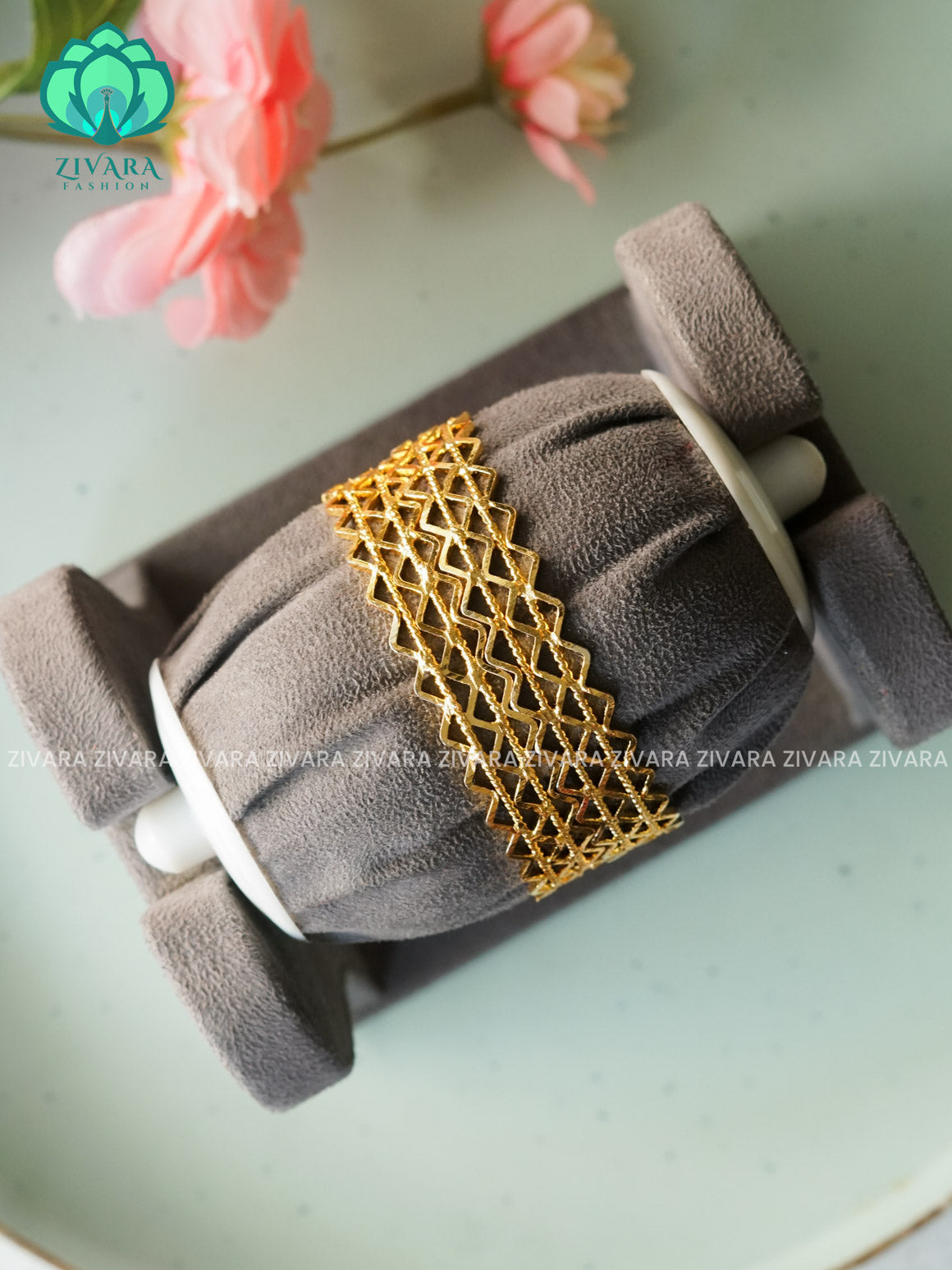 2 piece gold polish - Premium quality daily use bangles - Zivara fashion