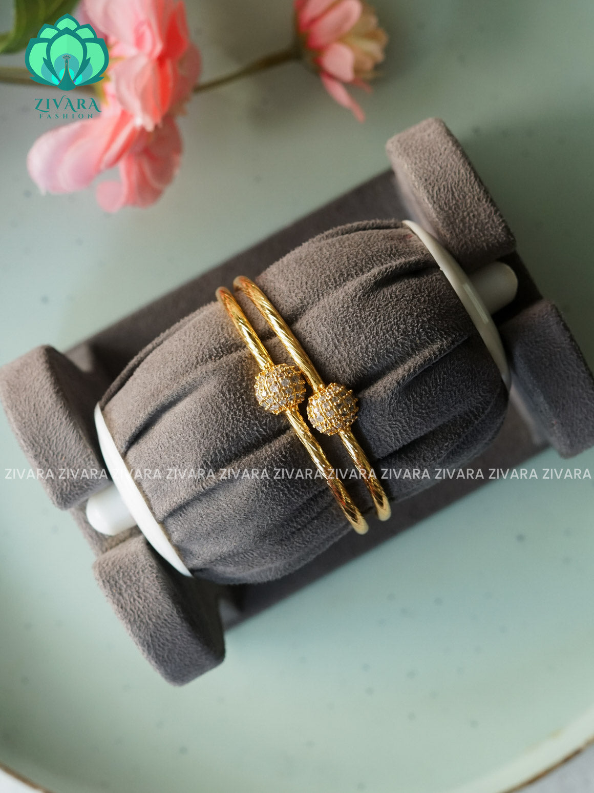 2 piece gold polish - Premium quality daily use bangles - Zivara fashion