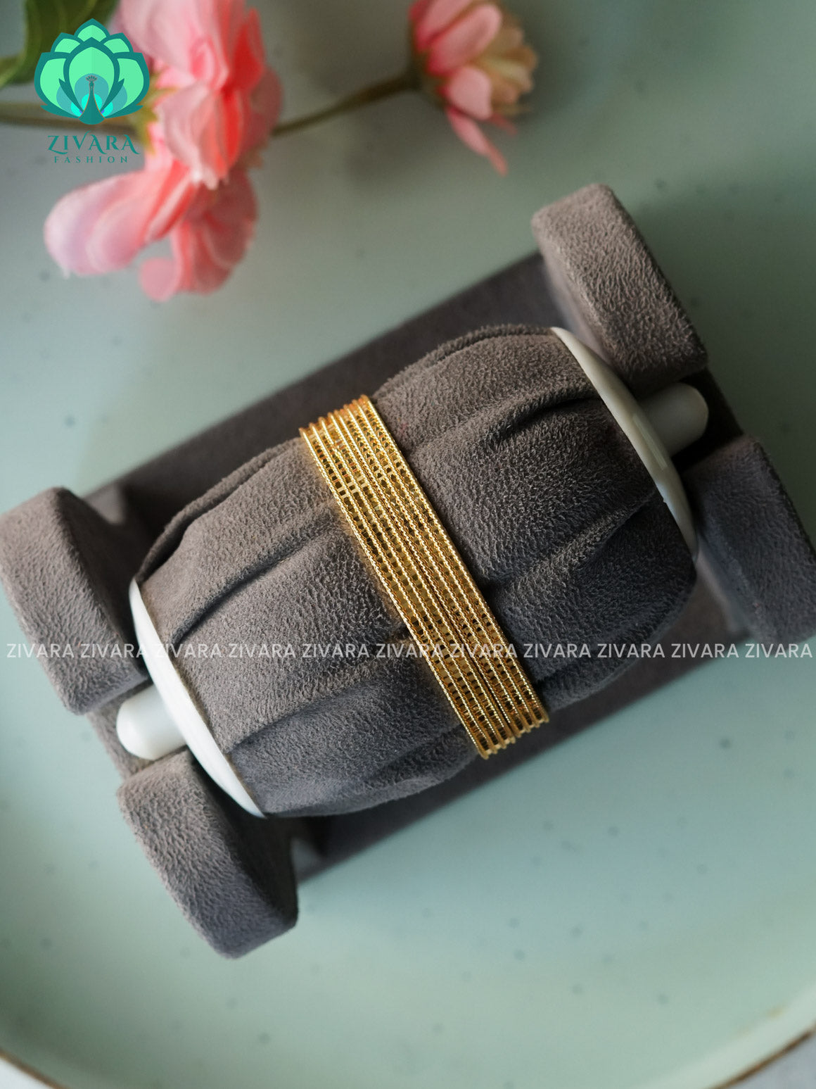 2 piece gold polish - Premium quality daily use bangles - Zivara fashion