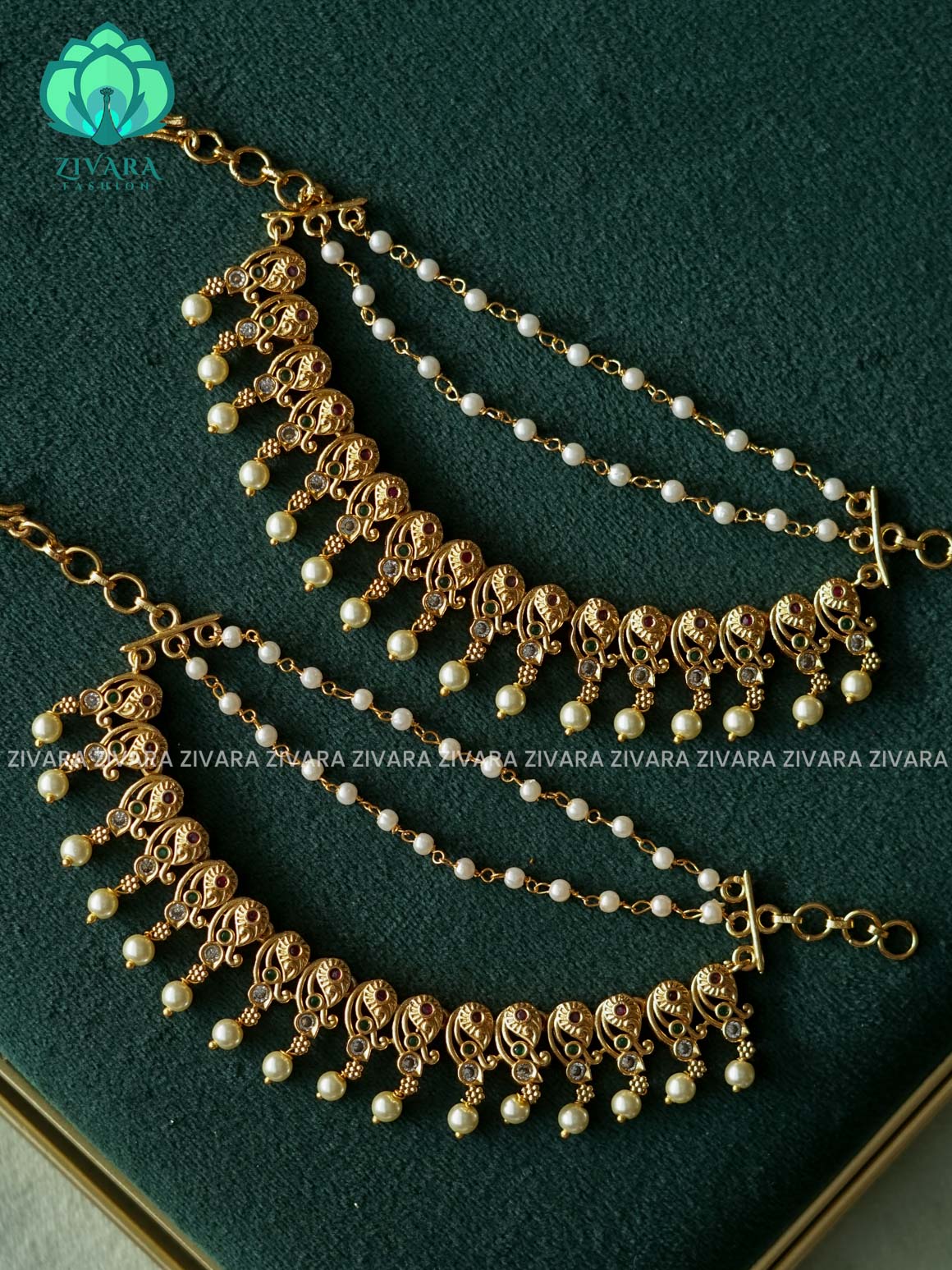 3 layer earchains/maatals- bridal accessory- zivara fashion-latest jewellery collection