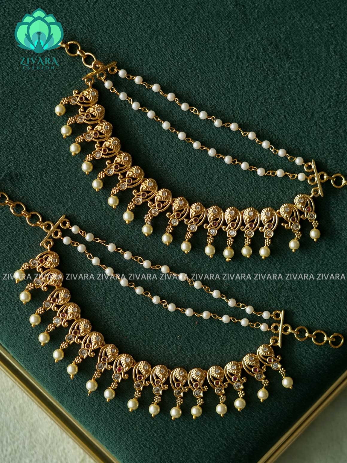 3 layer earchains/maatals- bridal accessory- zivara fashion-latest jewellery collection