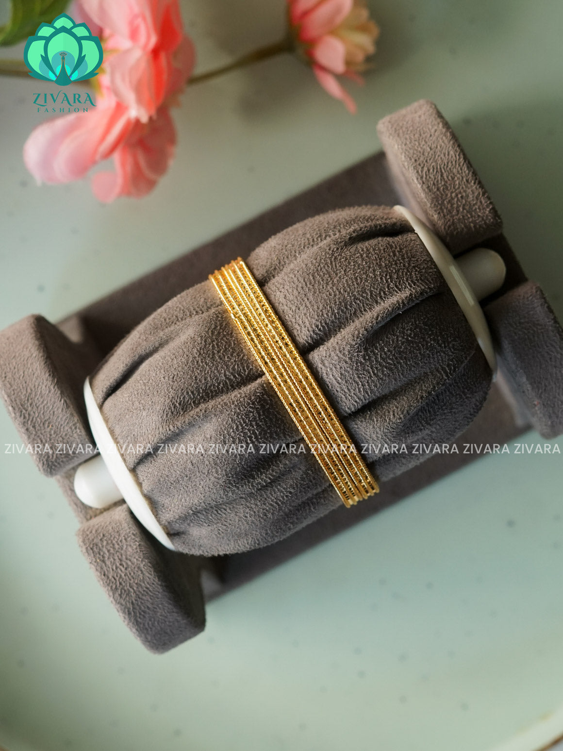 2 piece gold polish - Premium quality daily use bangles - Zivara fashion