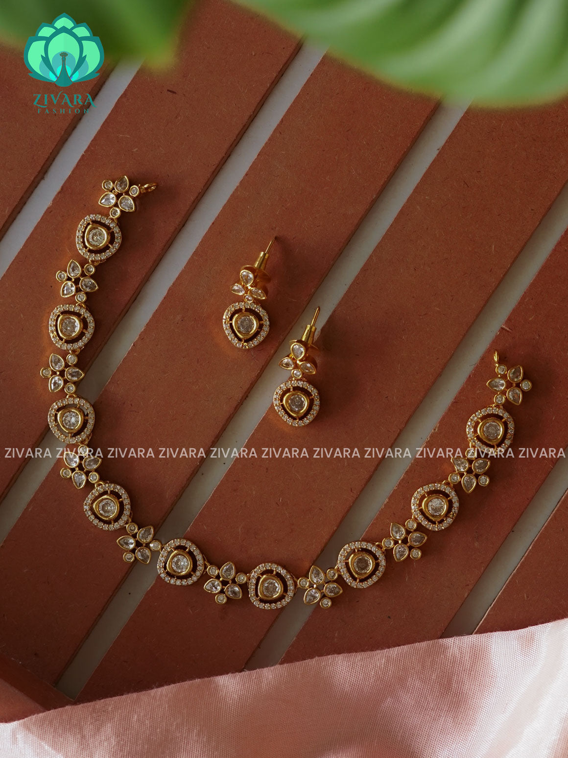SMALL SIZE KIDS FRIENDLY stylish and minimal elegant neckwear with earrings- Zivara Fashion