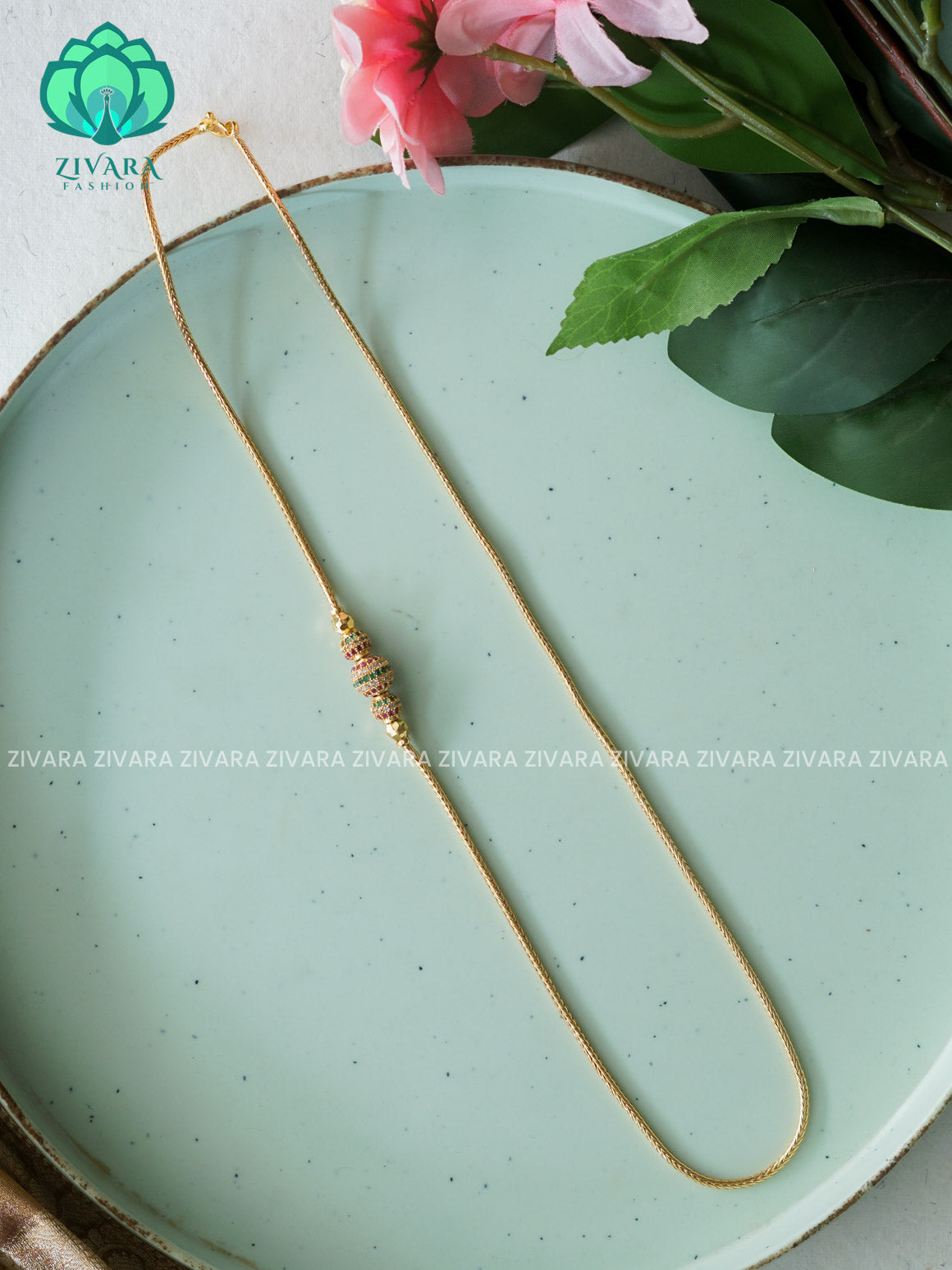 24" mogapu chain with premium gold polish  -Traditional south indian premium neckwear- Zivara Fashion- latest jewellery design