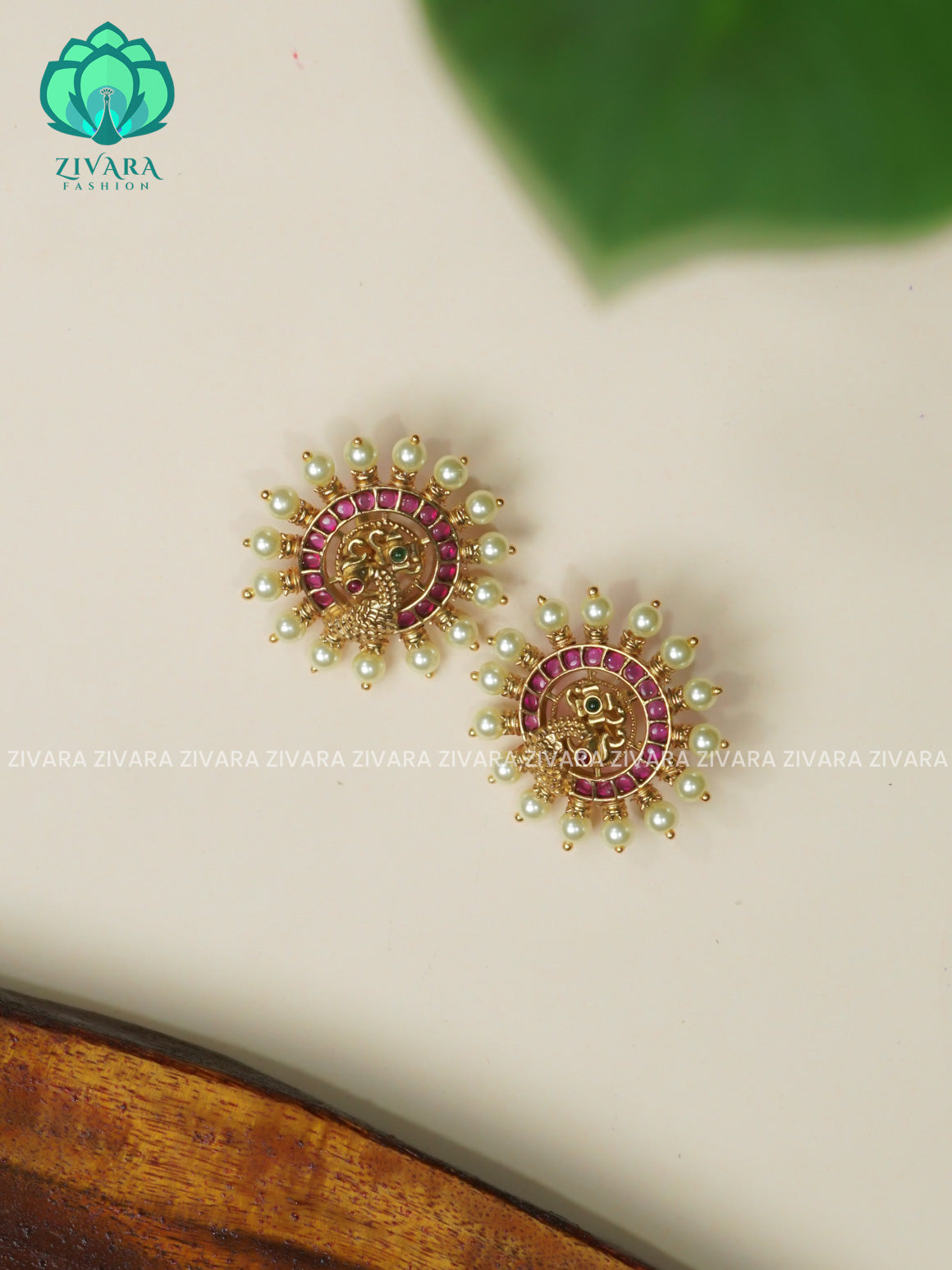 Real kemp flower dangler  TRADITIONAL PREMIUM MATTE  polish STUDS- latest jewellery collection- zivara fashion